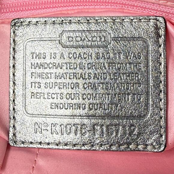 Vintage Y2k Coach Poppy Graffiti Tote Shoulder Bag Butterfly Charm Cutecore - Picture 12 of 14